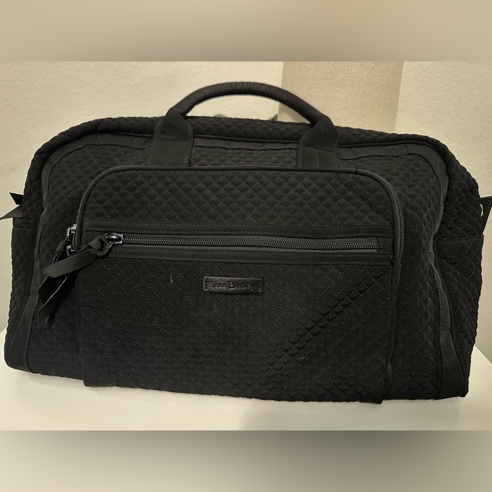 Vera Bradley Black Quilted Duffel Bag